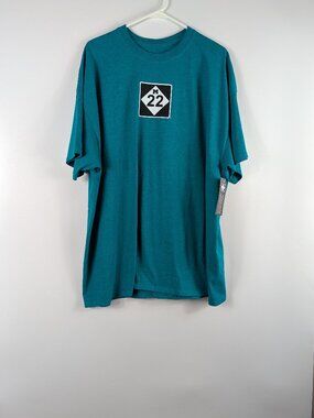 M22 Classic Short Sleeve T-Shirt Teal Cotton Polyester Blend Mens 2XL